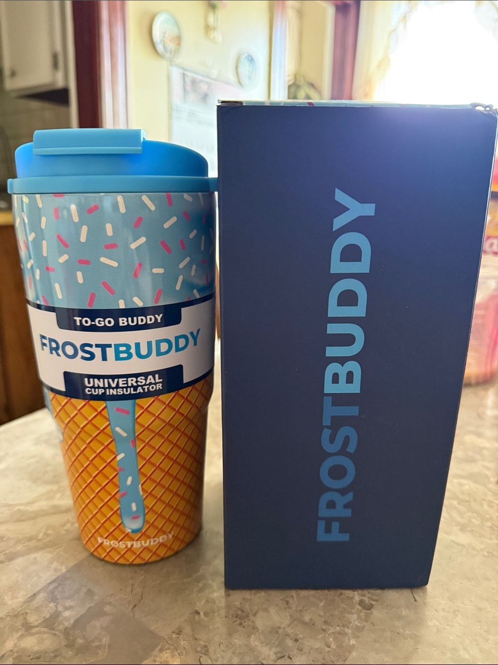 FrostBuddy Blue Sprinkles Universal Cup Insulator
